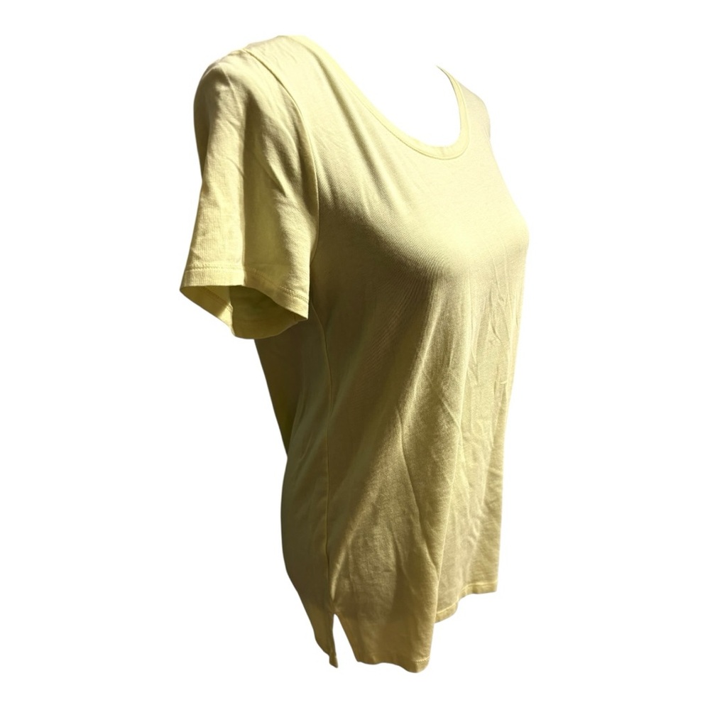Soft Surroundings light butter yellow, short-sleeved t-shirt - Picture 2 of 5